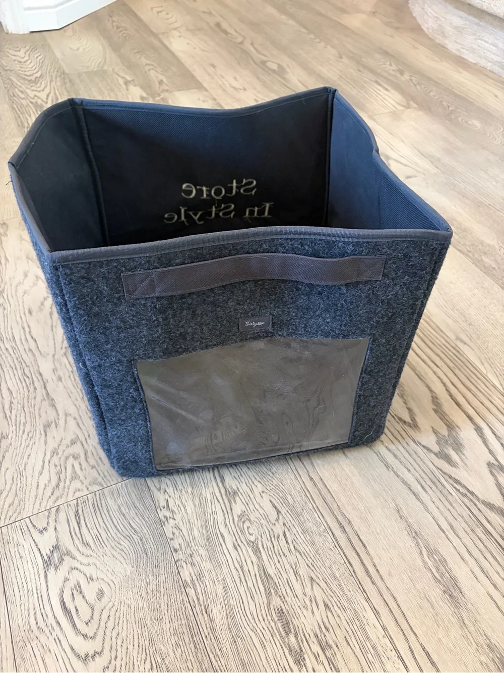 Thirty-One Gifts Store In Style Gray Felt Storage Bin - Home Organization